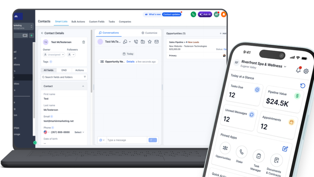 Mark In Marketing CRM Screenshot